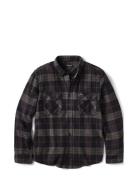 Bowery Flannel Tops Shirts Casual Grey Brixton