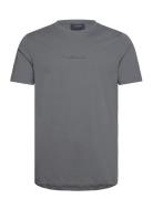 Logo Tee S/S Tops T-shirts Short-sleeved Navy Lindbergh