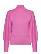 Slfmerle Fyria Ls Knit Highneck B Camp Tops Knitwear Turtleneck Purple...