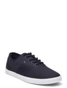 Canvas Lace Up Sneaker Lave Sneakers Navy Tommy Hilfiger