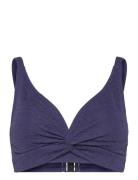 Nura Top Jacquard Swimwear Bikinis Bikini Tops Triangle Bikinitops Blu...