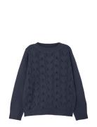 Nkfvibbi Ls Knit N1 Tops Knitwear Pullovers Navy Name It