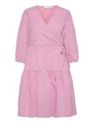 Slfelise 3/4Hort Dress M Knelang Kjole Pink Selected Femme