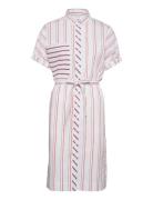 Stela Stripe Shirt Dress Knelang Kjole Multi/patterned MOS MOSH