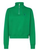 Fleece Half-Zip Pullover Tops Sweat-shirts & Hoodies Sweat-shirts Gree...