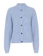 Alphagz Short Cardigan Tops Knitwear Cardigans Blue Gestuz