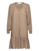 Fqlou-Dress Knelang Kjole Brown FREE/QUENT