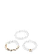 Pckolisa A 3-Pack Ring Ring Smykker Gold Pieces