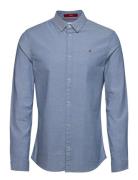Tjm Slim Stretch Oxford Shirt Tops Shirts Casual Blue Tommy Jeans