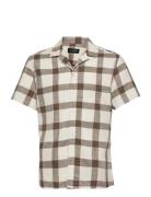 Bowling Checked S/S Tops Shirts Short-sleeved Multi/patterned Clean Cu...