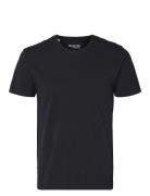 Slhnewpima Ss O-Neck Tee Noos Tops T-shirts Short-sleeved Black Select...