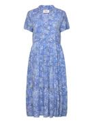 Edasz Ss Maxi Dress Knelang Kjole Blue Saint Tropez