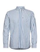 Fred Striped Shirt Tops Shirts Casual Blue Lexington Clothing