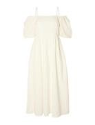 Slfanelli 3/4 On Off Ankle Dress B Knelang Kjole White Selected Femme