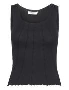 Cotton Top Tops T-shirts & Tops Sleeveless Black Rosemunde