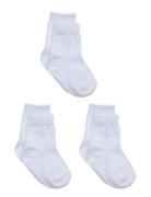 3-Pack Cotton Socks Sokker Strømper White Melton