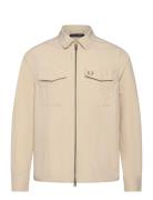Zip Overshirt Tops Overshirts Beige Fred Perry