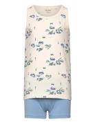 Underwear Set - W. Boy Print Undertøysett Blue CeLaVi