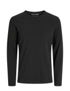 Jjebasic O-Neck Tee L/S Noos Tops T-shirts Long-sleeved Black Jack & J...