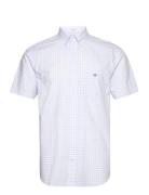 Reg Poplin Gingham Ss Shirt Tops Shirts Short-sleeved Blue GANT