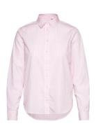 Reg Poplin Gingham Shirt Tops Shirts Long-sleeved Pink GANT