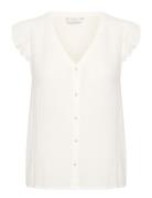 Karonna Sleeveless Shirt Tops T-shirts & Tops Sleeveless White Kaffe