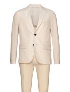 Bs Pollino Classic Fit Suit Set Dress Beige Bruun & Stengade