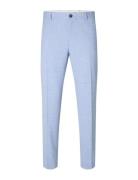 Slhslim-Oasis Linen Trs Noos Bottoms Trousers Formal Blue Selected Hom...