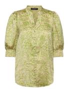 Acaciabblicys Shirt Tops Blouses Short-sleeved Green Bruuns Bazaar