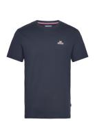 Noah Logo Tee Tops T-shirts Short-sleeved Navy Sebago