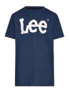 Wobbly Graphic T-Shirt Tops T-shirts Short-sleeved Blue Lee Jeans