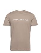 T-Shirt Designers T-shirts Short-sleeved Beige Emporio Armani