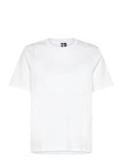Pcria Ss Solid Tee Noos Bc Tops T-shirts & Tops Short-sleeved White Pi...