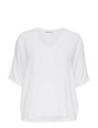 Mains V-Neck Ss 5687 Tops Blouses Short-sleeved White Samsøe Samsøe