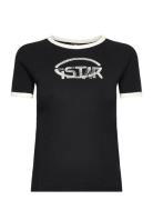 Army Ringer Slim R T Wmn Tops T-shirts & Tops Short-sleeved Black G-St...