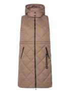 Crgaiagro Waistcoat Vests Padded Vests Brown Cream