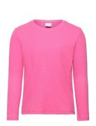 Top L S Basic Rib Tops T-shirts Long-sleeved T-shirts Pink Lindex