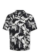 Jjejeff Aop Resort Shirt Ss Sn Tops Shirts Short-sleeved Black Jack & ...