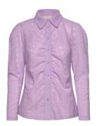 Fqoften-Blouse Tops Shirts Long-sleeved Purple FREE/QUENT