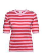 Kalizza Striped Knit Tops Knitwear Jumpers Pink Kaffe