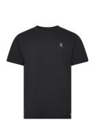 Cross Logo Organic Tee Tops T-shirts Short-sleeved Black Clean Cut Cop...