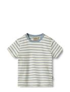 T-Shirt S/S Tobias Tops T-shirts Short-sleeved Blue Wheat