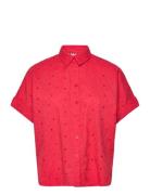 Nukari Shirt Tops Shirts Short-sleeved Red Nümph
