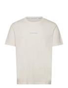 Monologo Tee Tops T-shirts Short-sleeved Cream Calvin Klein Jeans