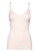 Rwbelle Sl V-Neck Elastic Top Tops T-shirts & Tops Sleeveless Pink Ros...