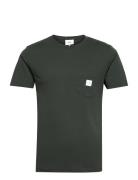 Square Pocket T-Shirt Tops T-shirts Short-sleeved Green Makia