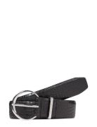 Must Rnd Buckle Belt 3.0_Croco Belte Black Calvin Klein