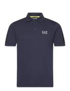 Polo Tops Polos Short-sleeved Navy EA7