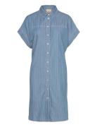 B. Copenhagen Casual Dress Knelang Kjole Blue Brandtex