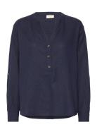 Fqlava-Shirt Tops Shirts Long-sleeved Navy FREE/QUENT